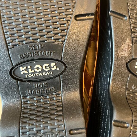 KLOGS woman’s Size 7.5 Clog Leather Upper Embroidered Brown with Buckle “Austin” - Picture 13 of 16